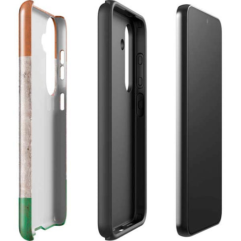 Ireland Flag Dark Wood Galaxy S25 Impact Case